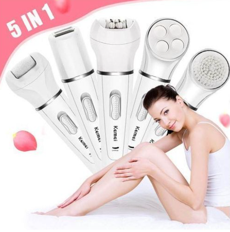 Rasoir Électrique Femme Kemei 4 en 1 – Épilation Corps, Visage et Zones Intimes