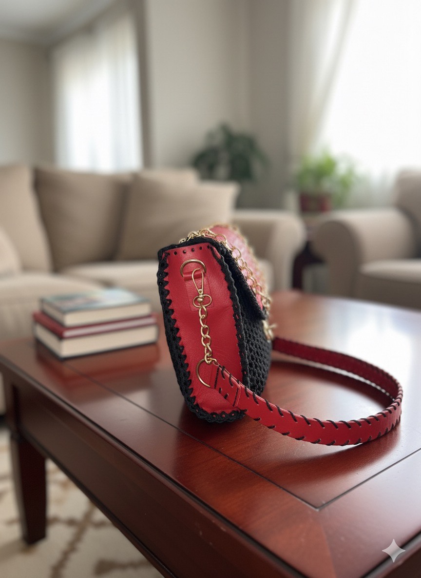 Le Sac Rouge qui Dure. Artisanat et Cuir Véritable.