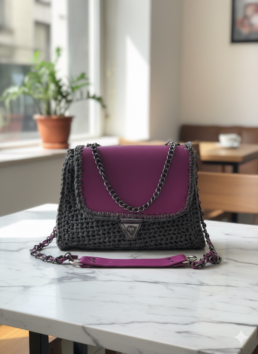 💖 Le Sac Bicolore : Rose Audacieux & Gris Sophistiqué