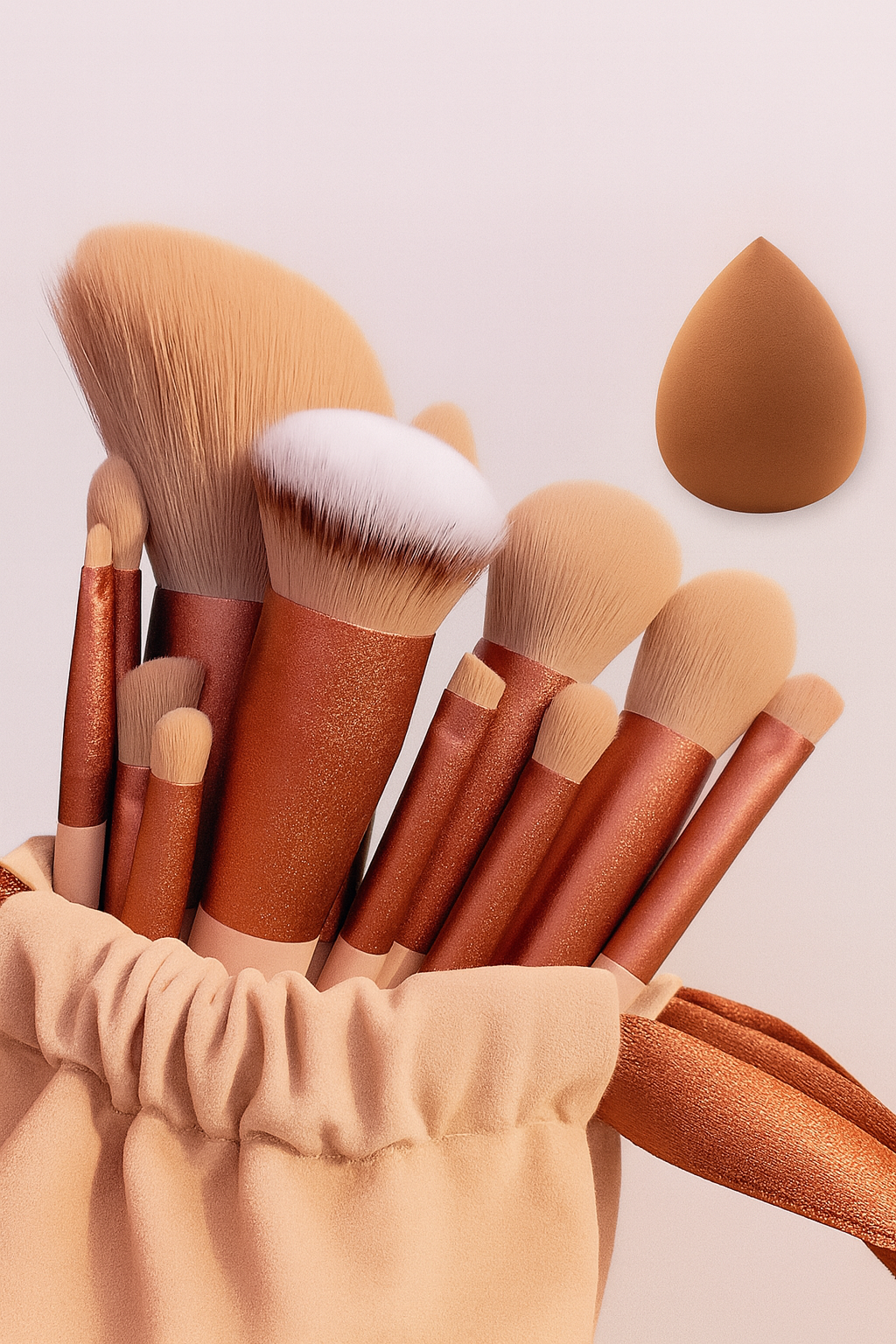 مجموعة فرش مكياج ناعمة وفاخرة للاستخدام الاحترافي – فرش أساس وبودرة وظلال عيون كابوكي للدمج والتوزيع بدقة | أداة تجميل عالية الجودة