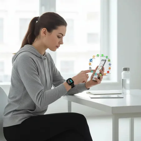 Smartwatch كتحسب دقات القلب ، الخطوات ، وكتتبع النوم.