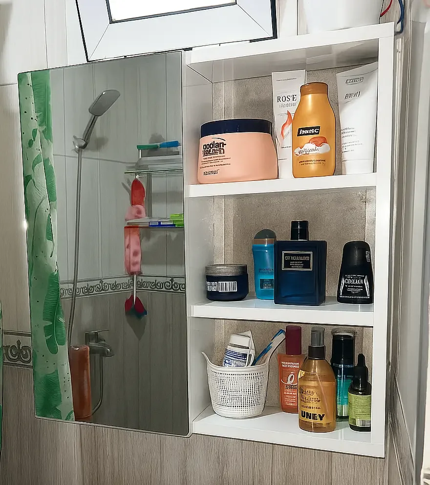 منظم الحمام العصري مع مراية