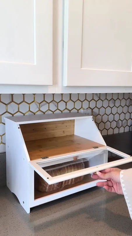 صندوق الخبز الأنيق ذو الطابقين