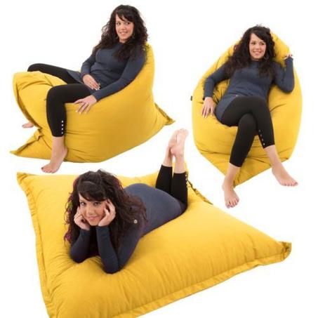 Pouf Géant, interieur , JAUNE_1.40/1 .10 M