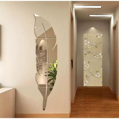 Miroir plume de décoration 3D