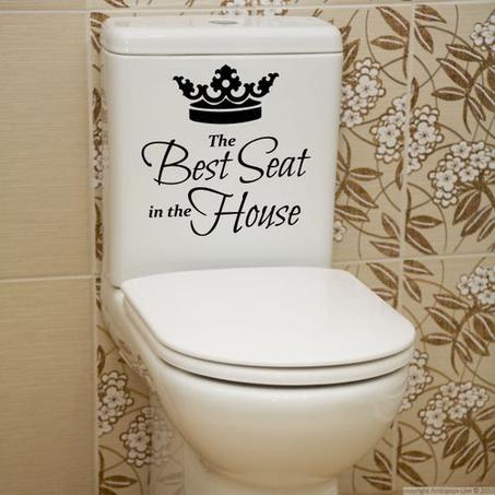Sticker toilette Le meilleur siège stickers wc citation stick citations N-SE074