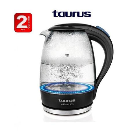 Taurus Bouilloire en verre cristal Aroa Glass 1.7Lrotation360° 2200w-2 ans de garantie