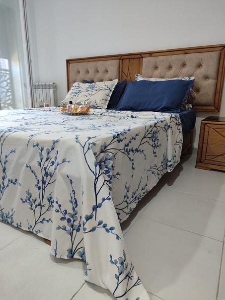 طقم سرير 6 قطع أزرق