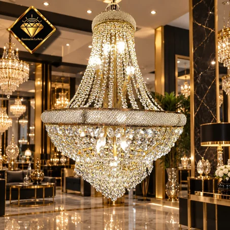 ثرية فاخرة بتصميم أنيق وعصري ، بقطر 60 سم، مزودة بـ 14 مصباحا