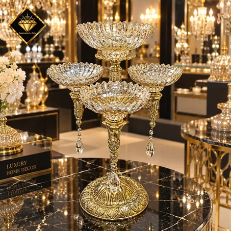 فراقة فاخرة من النحاس والكريستال