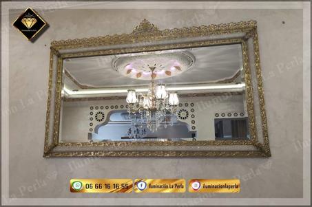 مرآة تاج من النحاس والكريستال 💯