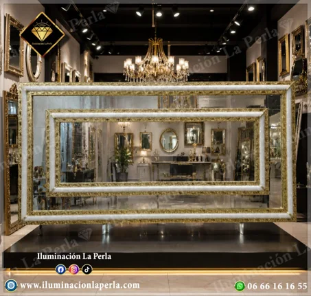 مرآة من النحـــاس والكريستال المقاس 180/90