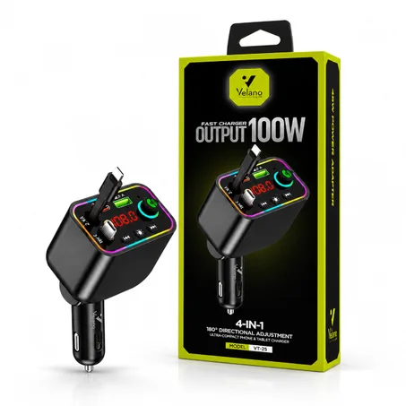 شاحن السيارة Velano VT-25 بتقنية Bluetooth FM