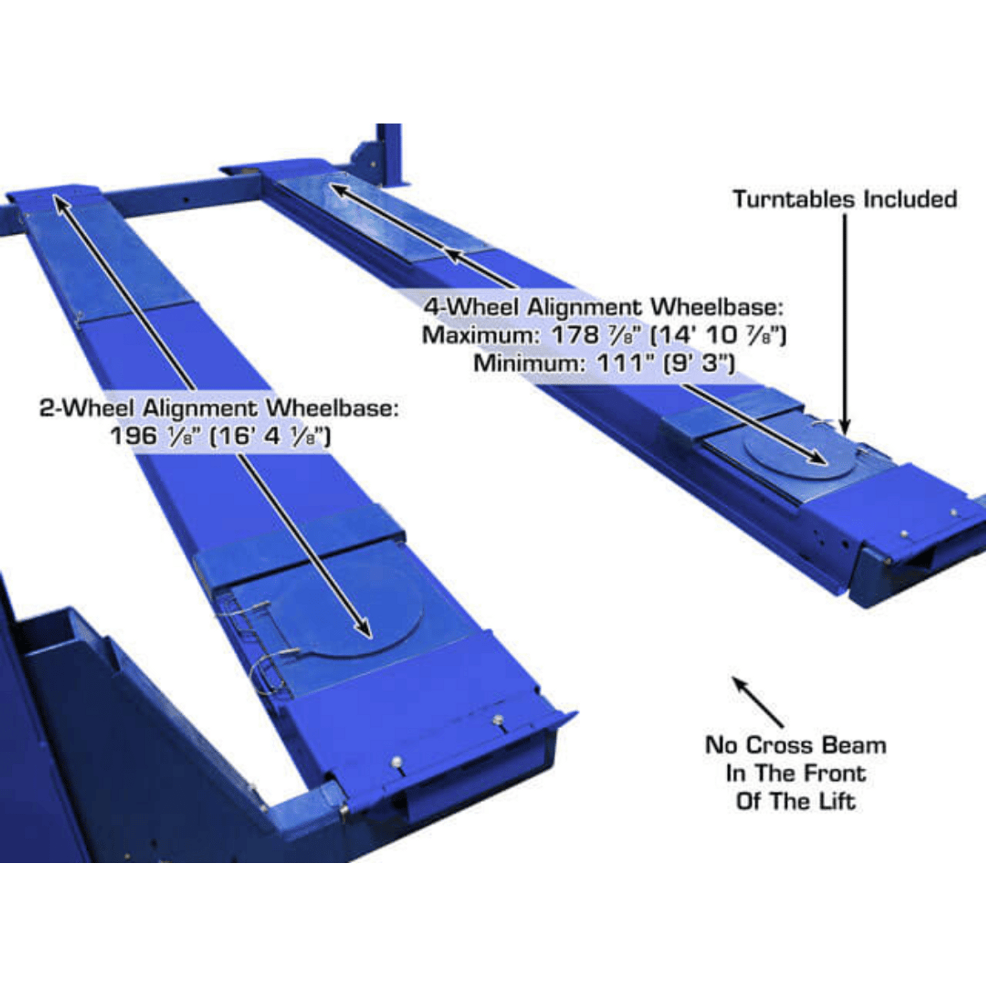 Atlas BP8000 8,000 lb Capacity Baseplate 2-Post Lift