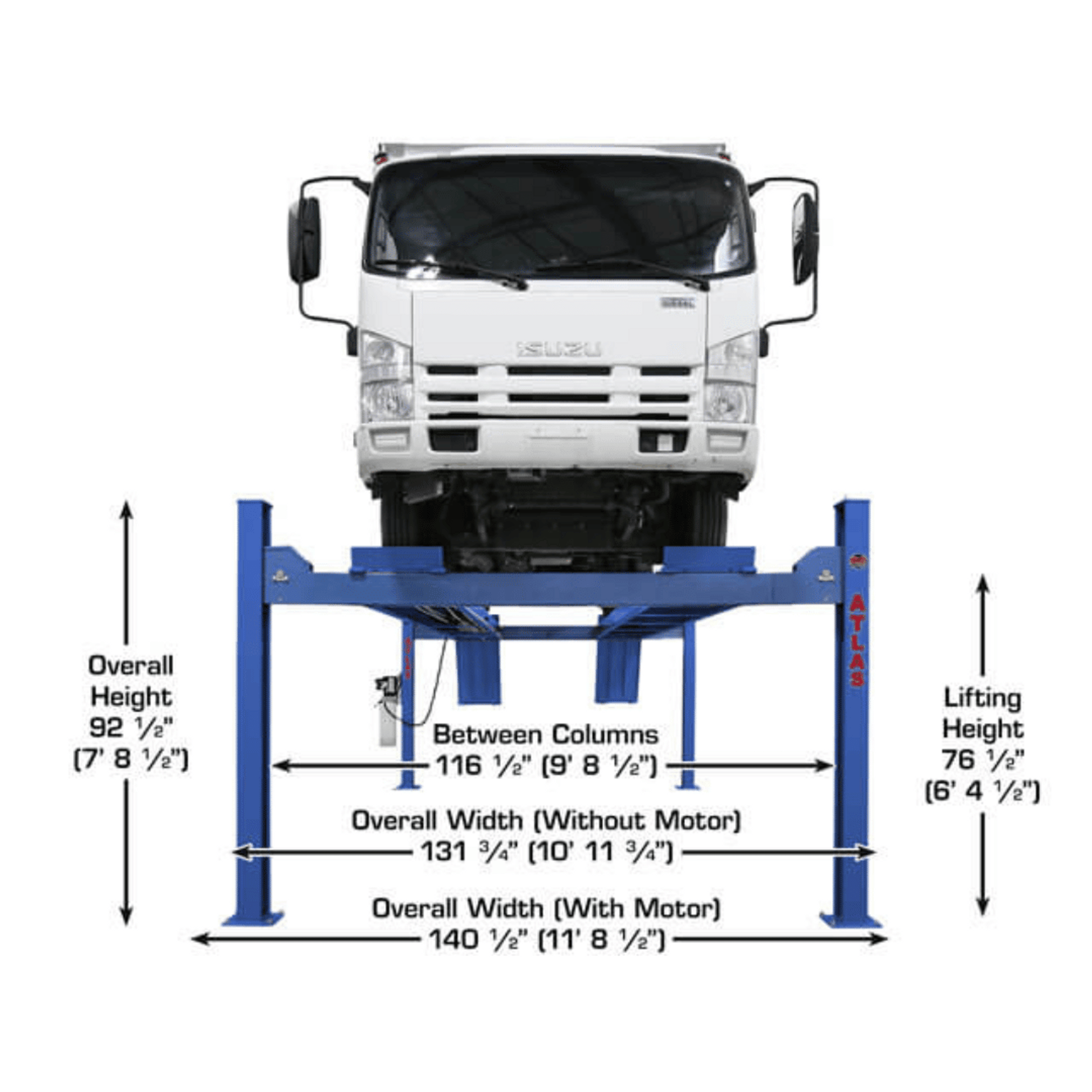 ATLAS Platinum PVL14 ALI Certified 14,000 lb 4 Post Lift