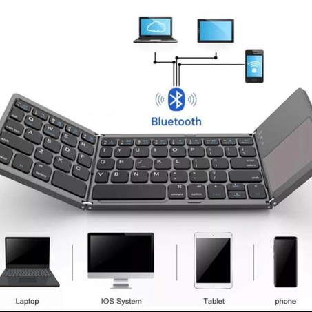 Mini Clavier Sans Fil Bluetooth Pliable ultra-fin