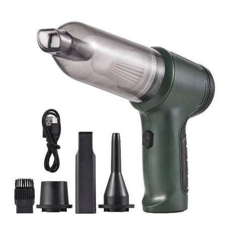 مكنسة محمولة صغيرة 3‑في‑1 (للسيارة والمنزل)