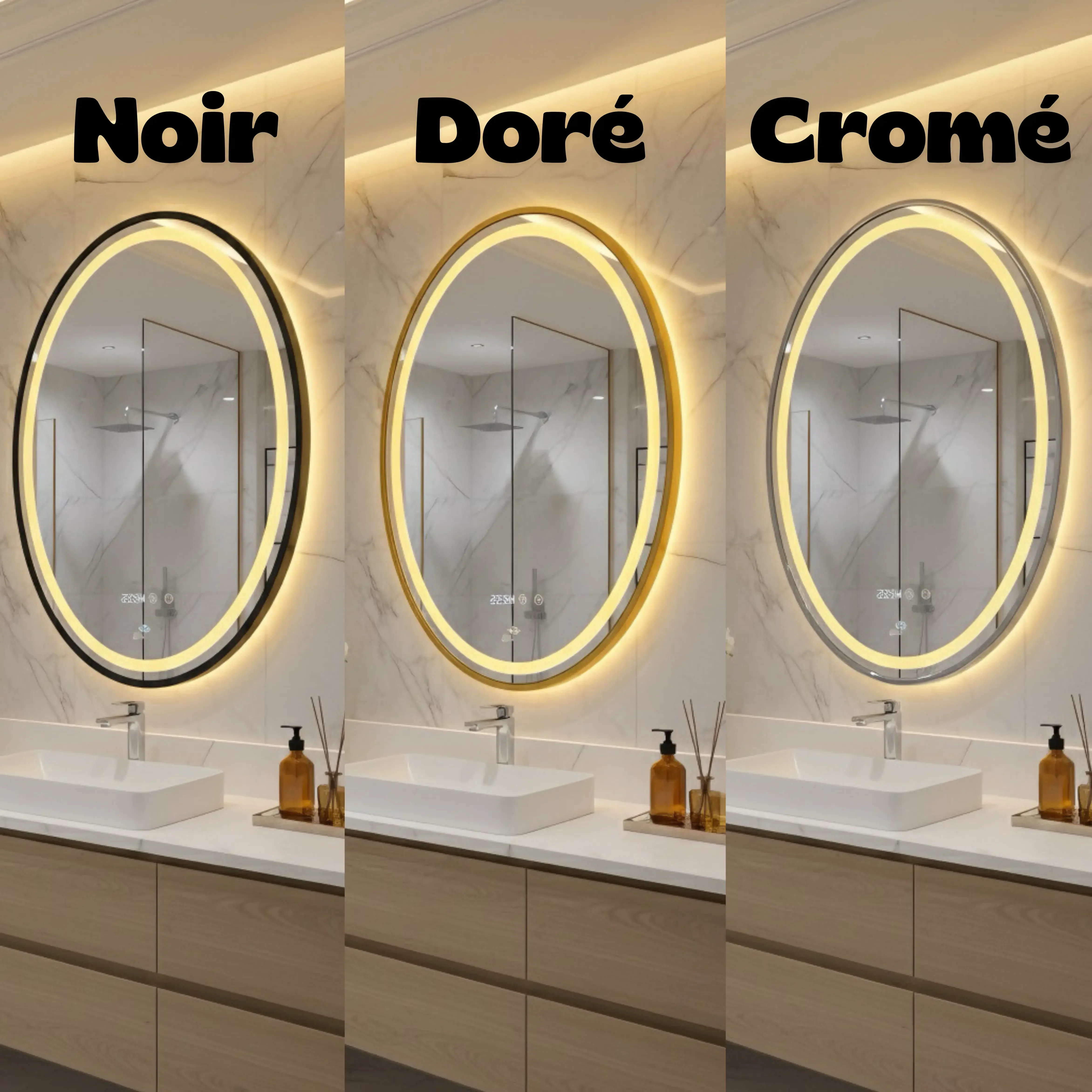 Miroir LED Sorrento Oval Spécial– Design Italien Moderne