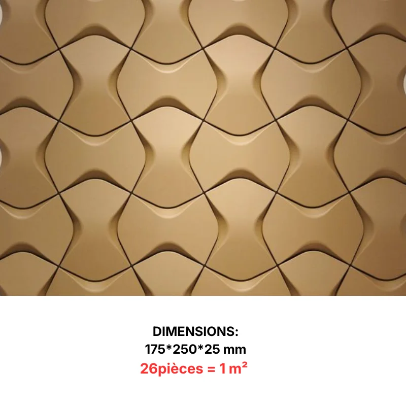 Brique Murale 3D Sculpturale “Flow” – Module Décoratif en Plâtre