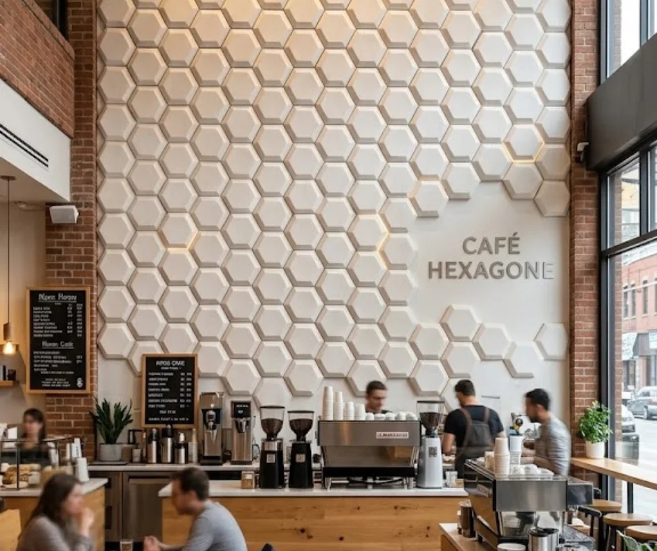 Revêtement Mural 3D Hexagonal – Élégance & Relief