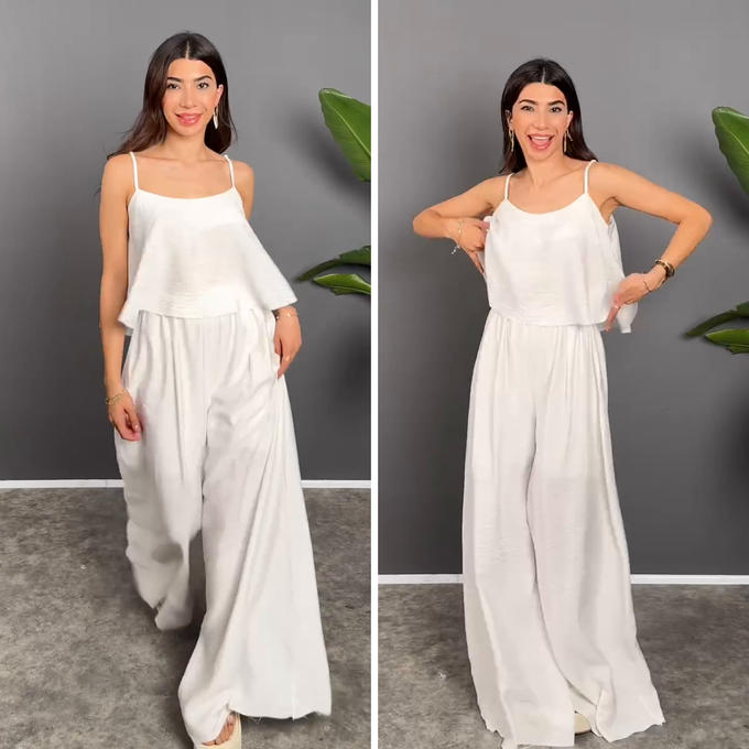 AZZIO Ensemble  2 pièces en lin pour femme🎀