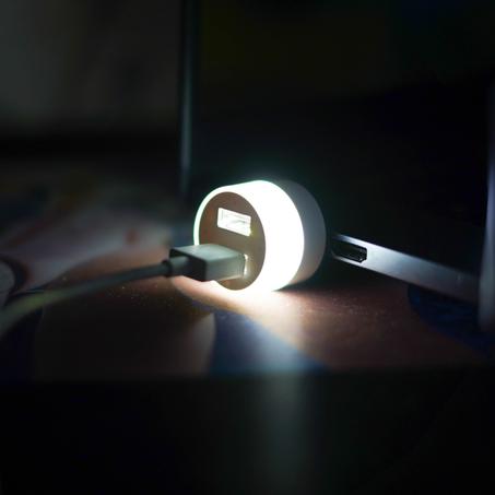 Pack de trois lampes LED ronde USB, charge pour ordinateur, portable et éclairage nocturne