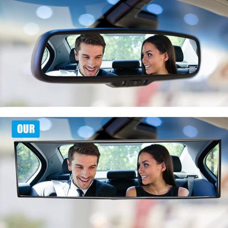 Rétroviseur panoramique à grand angle 300 x 75 mm pour angles morts