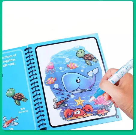 Quatre livres magiques de coloriage à l’eau réutilisables