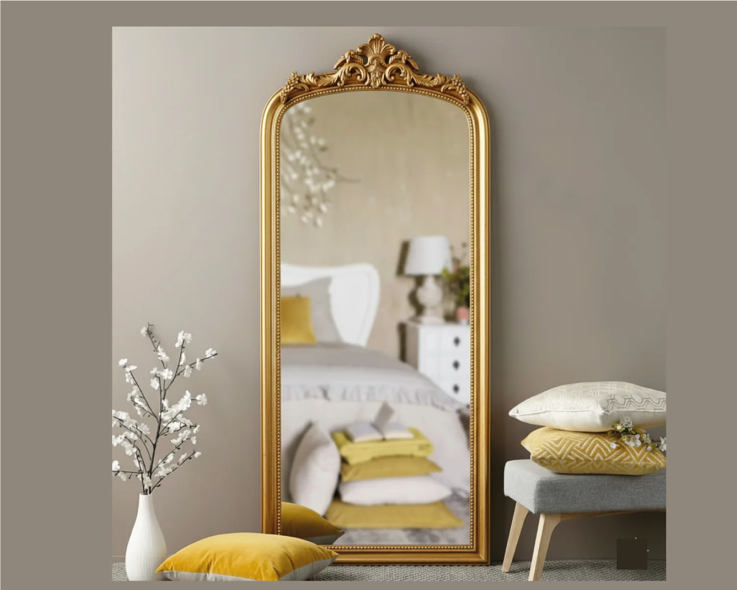 Miroir Royale Vintage en Bois