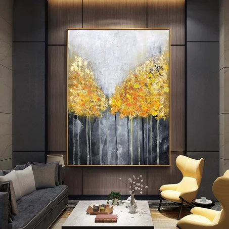 Золотой лист Оригинальное искусство