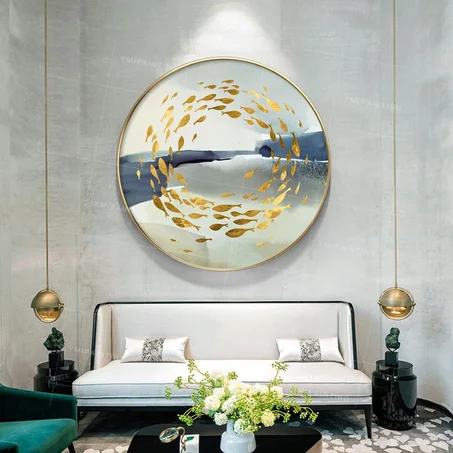 Обрамленные стены искусства Золотые рыбы