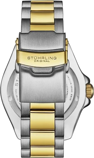 ستاهرلنغ اورجنال ساعة غوص للرجال، حركة سويسرية، ستانلس ستيل، مينا ازرق، سوار من الستانلس ستيل، مقاومة للماء حتى عمق 100 متر