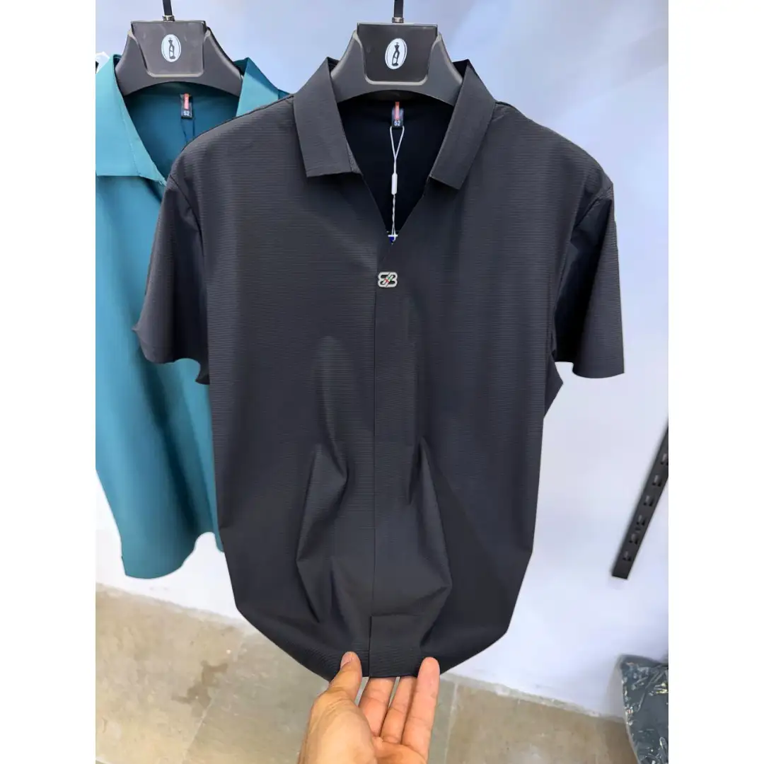 Chemise demi-manches sans boutons MUL