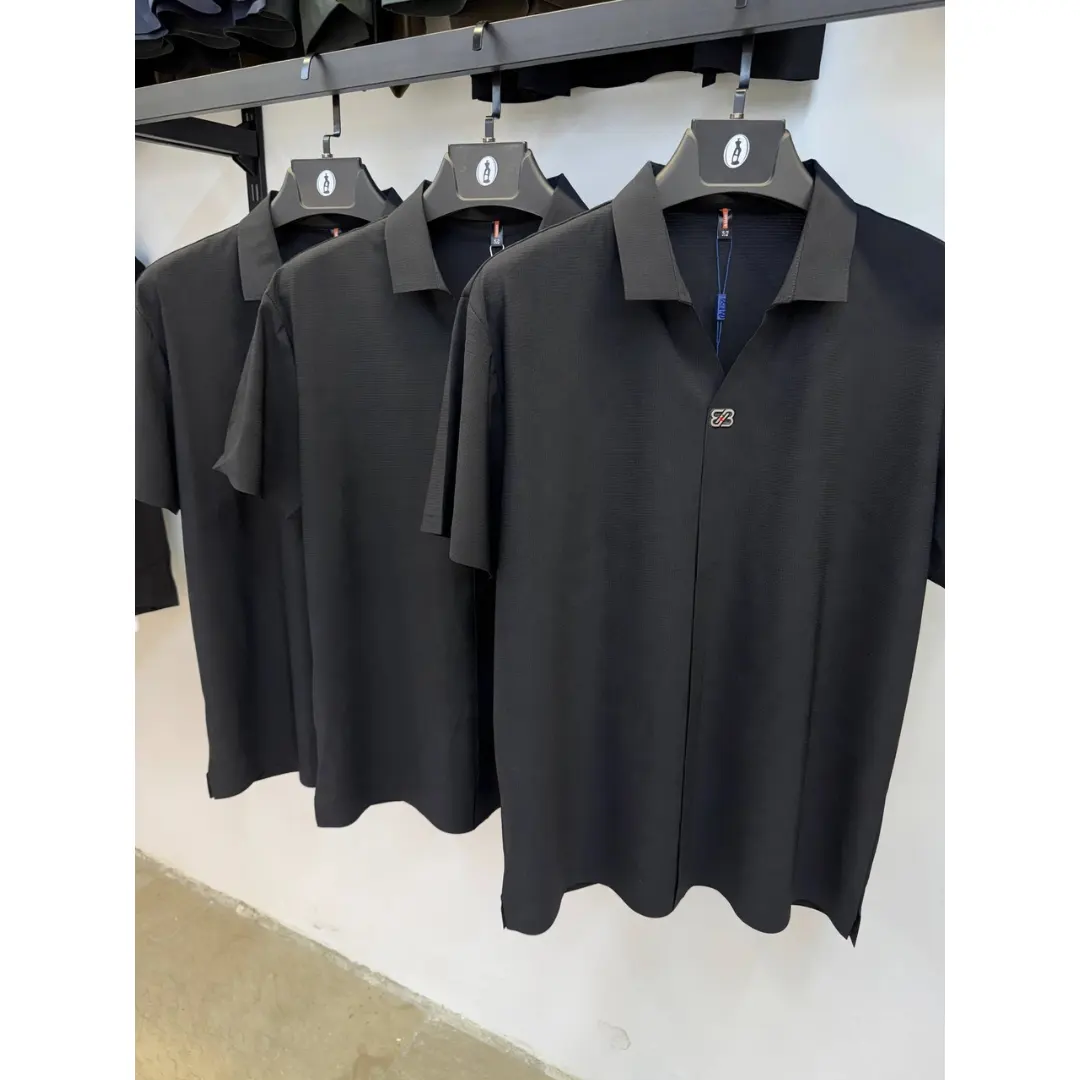Chemise demi-manches sans boutons MUL