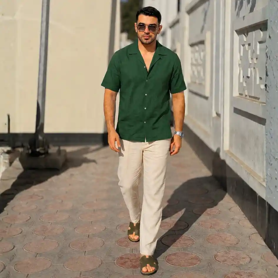 Ensemble chemise à manches courtes et pantalon