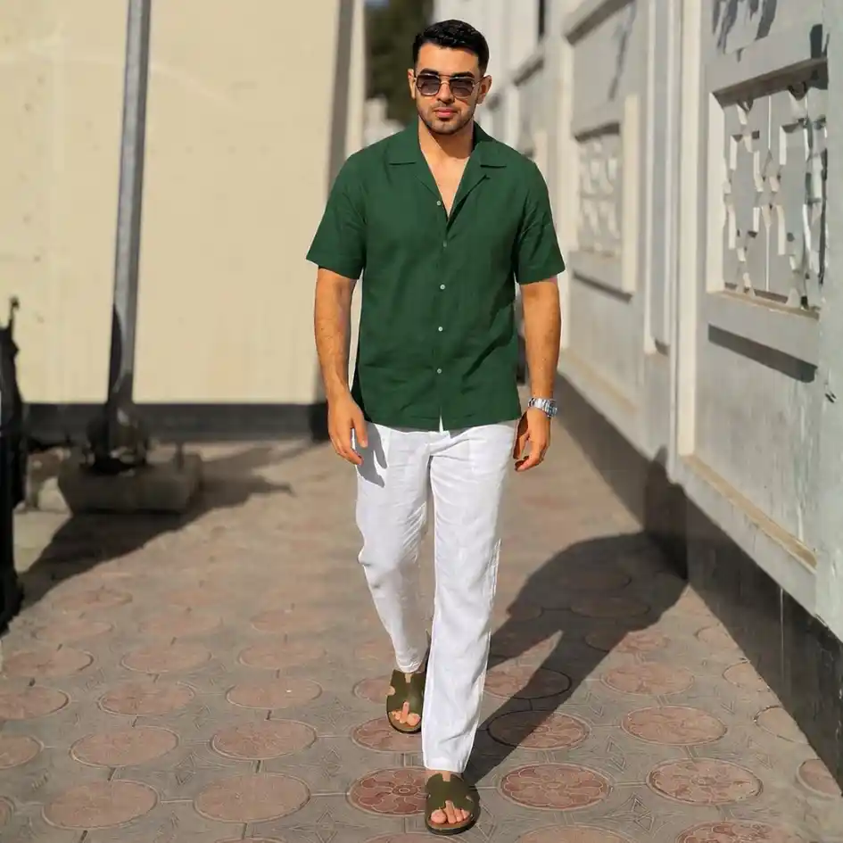 Ensemble chemise à manches courtes et pantalon