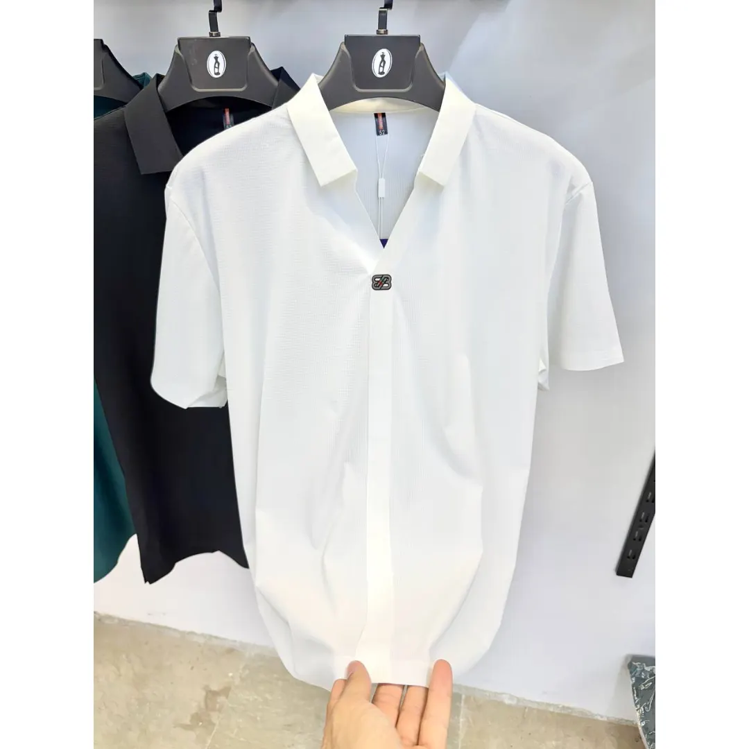 Chemise demi-manches sans boutons MUL