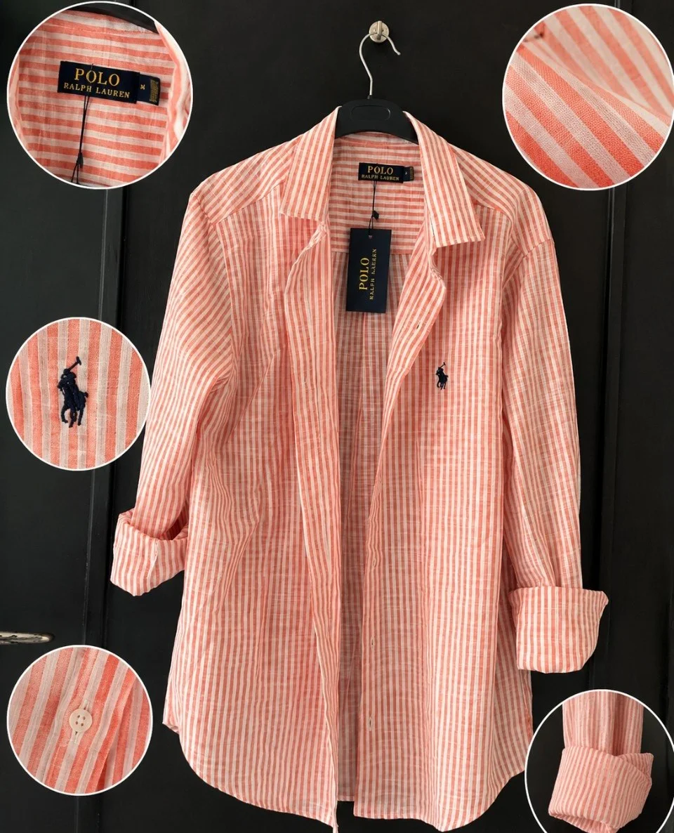 Chemise POLO en LIN Photo Réelle