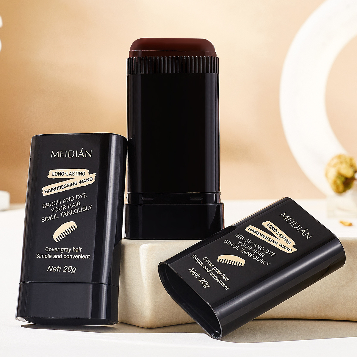 قلم سحري بالأعشاب لتغطية الجذور وصبغ الشعر الفوري