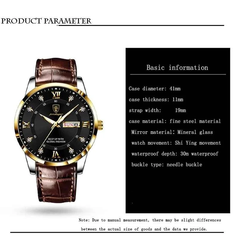 ⌚ Men Watch Fashion Business Luxury Clock – ساعة رجالية فاخرة بتصميم أنيق للأعمال والمناسبات