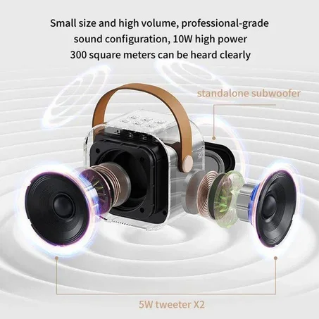 مكبر صوت صغير بلوتوث لاسلكي K12، ميكروفون صوتي