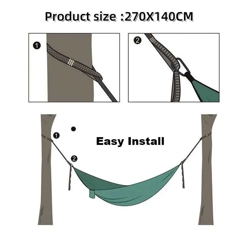 🌴 Camping Hammock Outdoor Portable Relaxation – أرجوحة تخييم خارجية قابلة للحمل للاسترخاء
