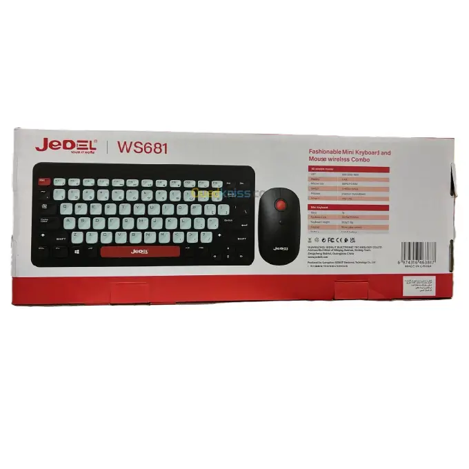 لوحة مفاتيح للكمبيوتر لا سلكية JEDEL WS681 Min