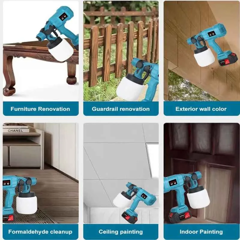 🎨 Makita 18V High Pressure Paint Sprayer – رشاش طلاء عالي الضغط ببطارية 18 فولت من ماكيتا