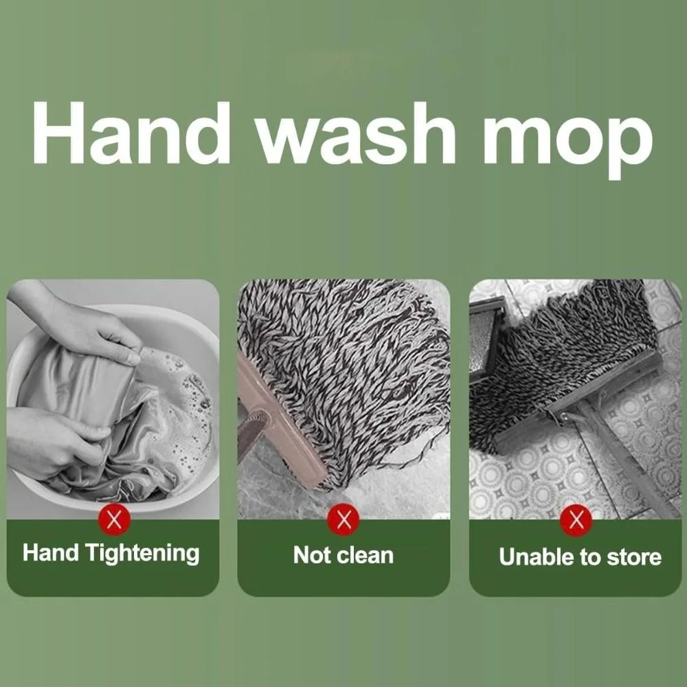 🧹 Twist Mop – ممسحة تنظيف دوّارة بعصا قابلة للعصر