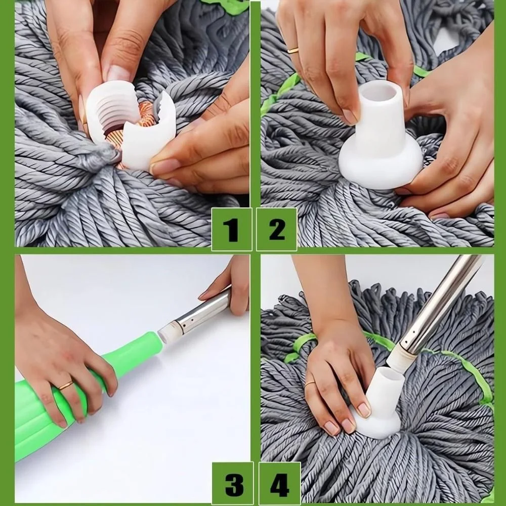 🧹 Twist Mop – ممسحة تنظيف دوّارة بعصا قابلة للعصر