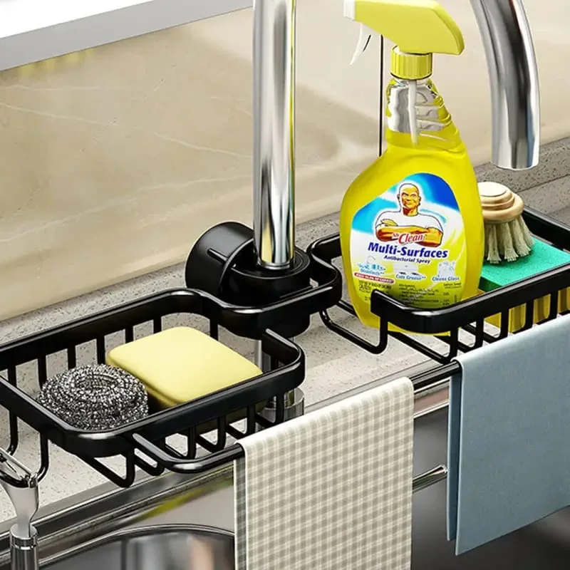 رف تخزين حوض المطبخ والحمام