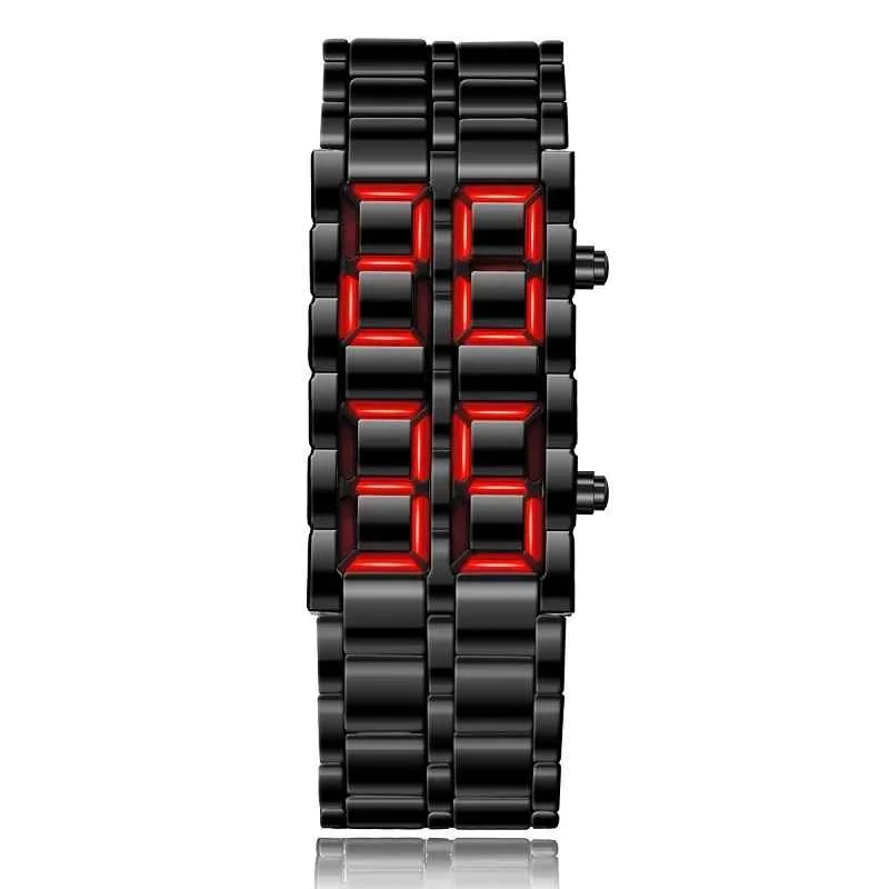 Men’s Lava Style Stainless Steel Watch – ساعة رجالية بتصميم لافا