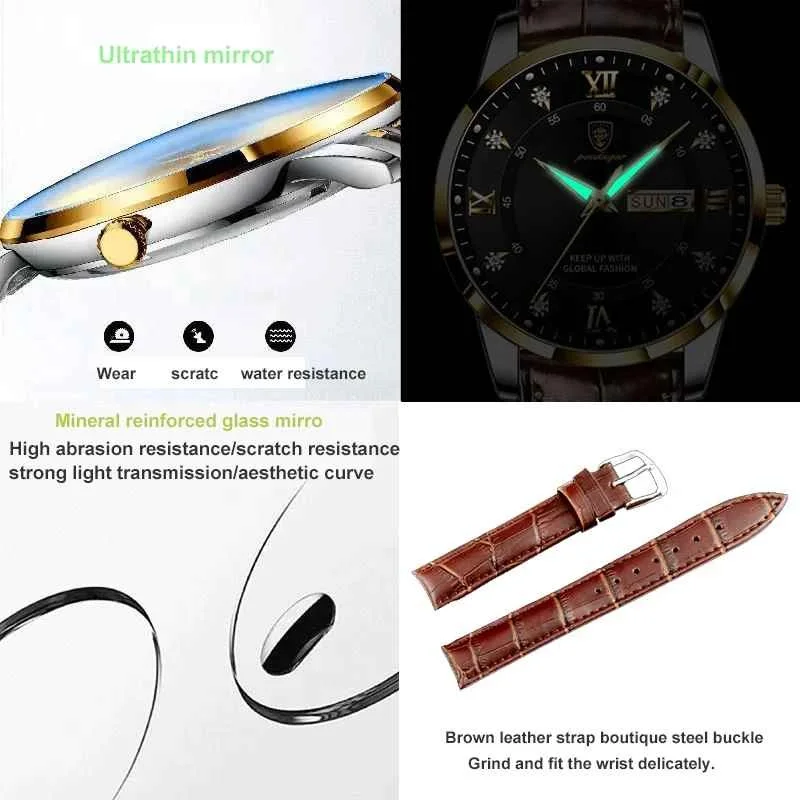 ⌚ Men Watch Fashion Business Luxury Clock – ساعة رجالية فاخرة بتصميم أنيق للأعمال والمناسبات