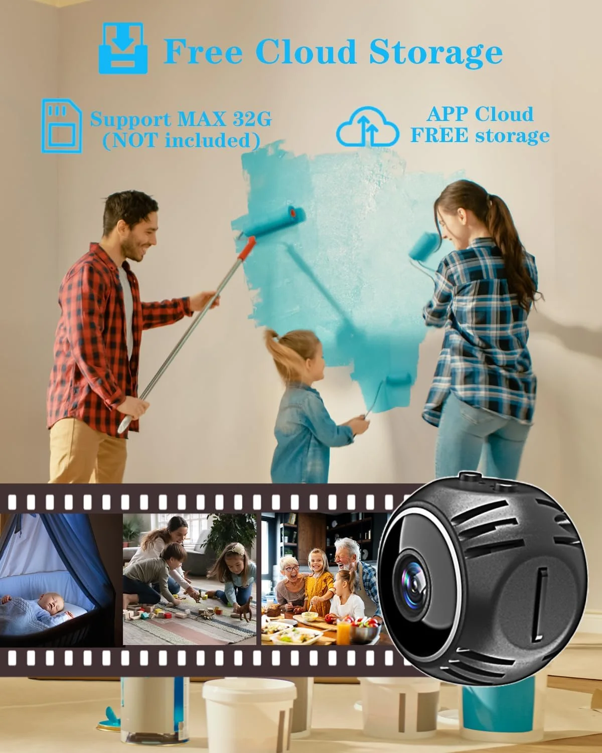 WiFi Camera 1080HD - كاميرا مراقبة محمولة ومنفصلة